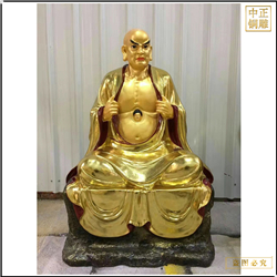 貼金十八羅漢佛像銅雕塑 貼金十八羅漢佛像銅雕塑
