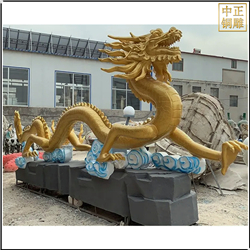 帶底座銅龍雕塑制作廠 帶底座銅龍雕塑制作廠