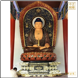 帶背光大型釋迦牟尼佛銅像 帶背光大型釋迦牟尼佛銅像