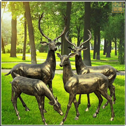 仿銅園林銅鹿雕塑 仿銅園林銅鹿雕塑