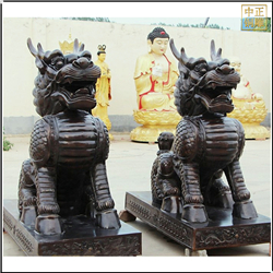門口銅麒麟動物雕塑 門口銅麒麟動物雕塑