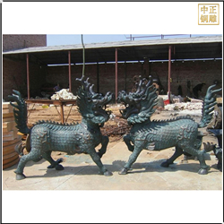 園林景觀銅麒麟 園林景觀銅麒麟