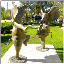 跳舞小象銅雕塑 跳舞小象銅雕塑