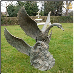 園林銅天鵝雕塑擺件 園林銅天鵝雕塑擺件