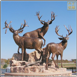 鑄銅關公 三只鹿鑄銅雕塑