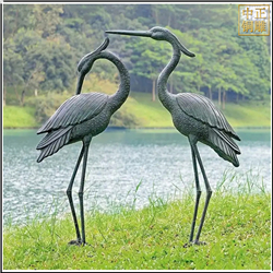 一對仙鶴銅雕塑 一對仙鶴銅雕塑