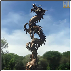 鑄銅關公 大型廣場景觀銅龍雕塑