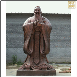 鑄銅關公 3米高孔子雕塑定制