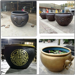 鑄銅關公 大型景觀銅缸雕塑制作