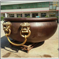 鑄銅關公 大型景區銅缸擺件