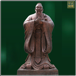 鑄銅關(guān)公 定制大型孔子銅雕塑