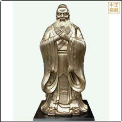 鑄銅關公 黃銅孔子雕刻廠家