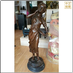 鑄銅關公 西方小女孩人物銅雕塑