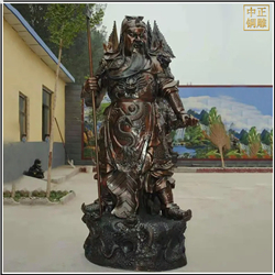 鑄銅關公 九龍銅關公雕塑擺件