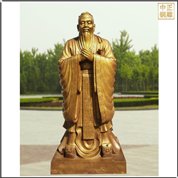 鑄銅關公 室外鑄銅孔子雕塑