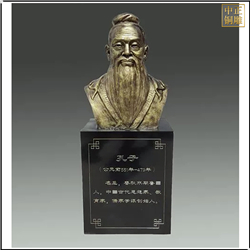 鑄銅關公 小型孔子半身像銅雕塑