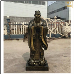鑄銅關公 校園文化名人孔子雕塑擺件