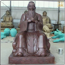 鑄銅關公 坐像孔子銅雕塑定制