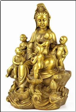 鑄銅送子觀音|送子觀音銅雕 鑄銅送子觀音|送子觀音銅雕