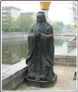 公園里的孔子銅雕 公園里的孔子銅雕