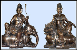 鑄銅文殊普賢菩薩|加工文殊普賢雕塑 鑄銅文殊普賢菩薩|加工文殊普賢雕塑