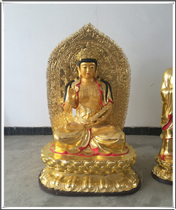 鑄銅貼金佛像雕塑 鑄銅貼金佛像雕塑