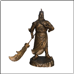 立式武財(cái)神銅雕 立式武財(cái)神銅雕