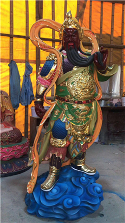 彩繪銅關公 彩繪銅關公