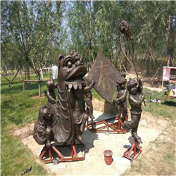 舞獅民俗雕塑 舞獅民俗雕塑